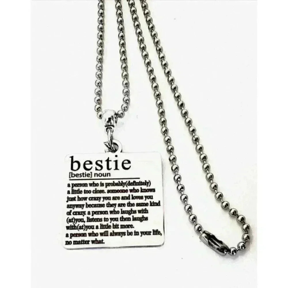Bestie bff  definition love Necklace